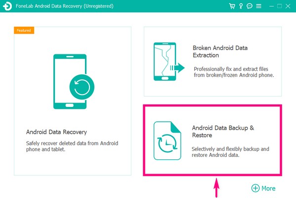 Scegli la funzione Backup e ripristino dei dati Android