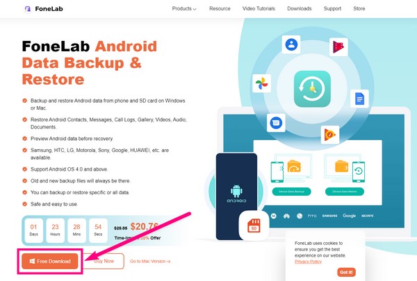 clicking the Free Download button