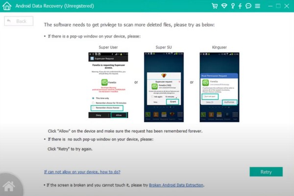 accorder l'autorisation de l'application FoneGo