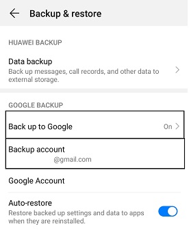 Fazer backup no Google