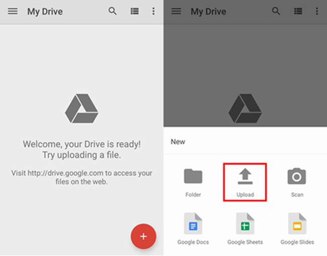 backup android data med Google Drive