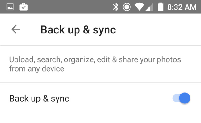 backup του Android με φωτογραφίες του Google