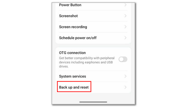 Tap Back Up And Reset Button