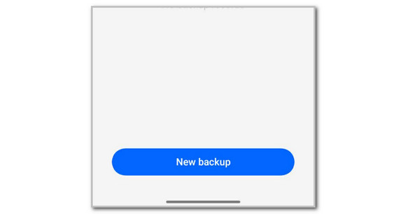 Tap New Backup Button