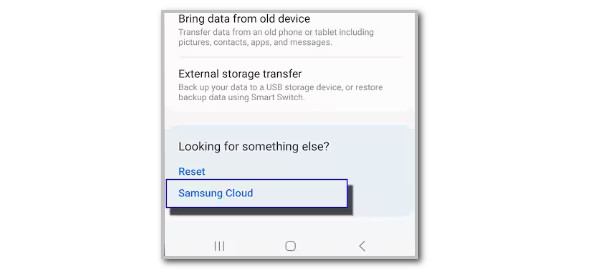 Tap Samsung Cloud Button