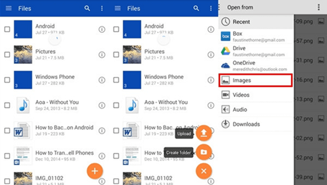 backup android med onedrive