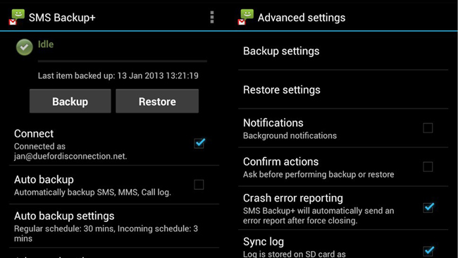 android adatok biztonsági mentése a Google Drive segítségével