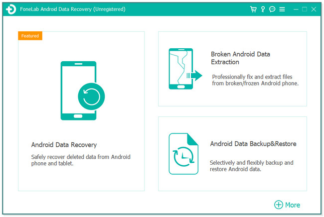 click the Android Data Recovery button