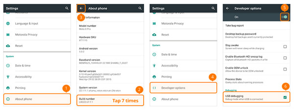 Enable USB Debugging on Motorola