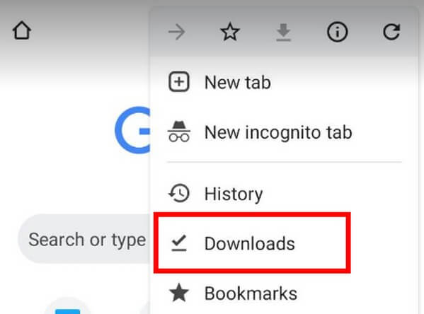 Vind downloads op Samsung in Chrome