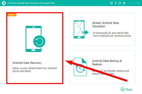 Choose the Android Data Recovery box