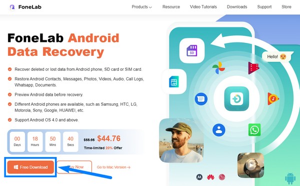 Laden Sie die FoneLab Android Data Recovery herunter
