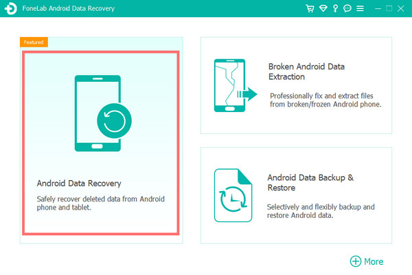 Klik på Android Data Recovery