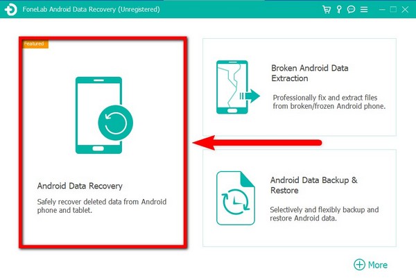 Haga clic en Recuperación de datos de Android