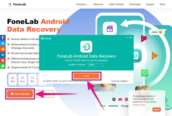 Acesse o FoneLab para Android