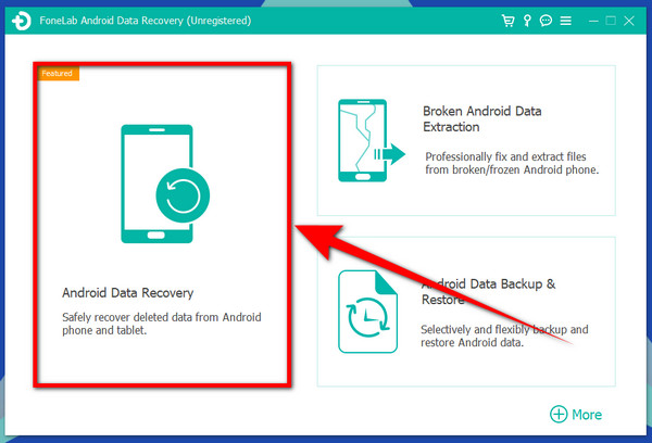 Válassza az Android Data Recovery lehetőséget