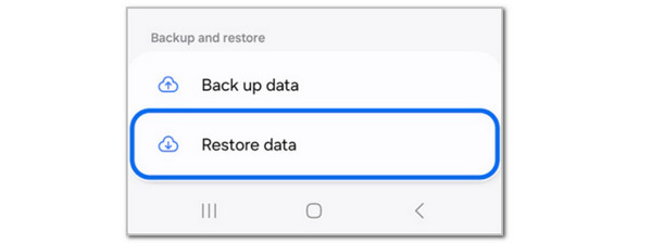 Tap Restore Data Button