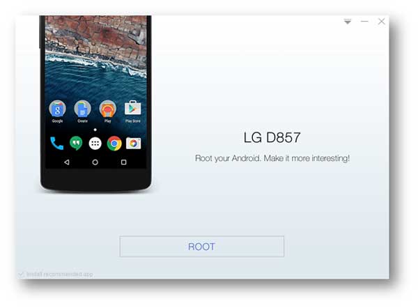 Open Kingo Root and click Root