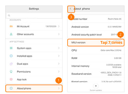 Cómo habilitar la depuración de USB en Xiaomi / Redmi