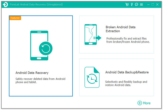 kies het gedeelte Android Data Recovery