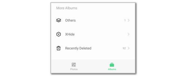 Tap Recently Deleted Folder