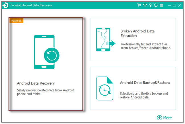 Wählen Sie den Abschnitt Android-Datenwiederherstellung