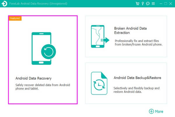 välj funktionen Android Data Recovery