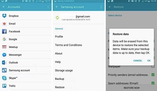 recover notes from samsung cloud