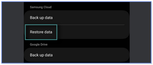 localiser l'emplacement Samsung Cloud