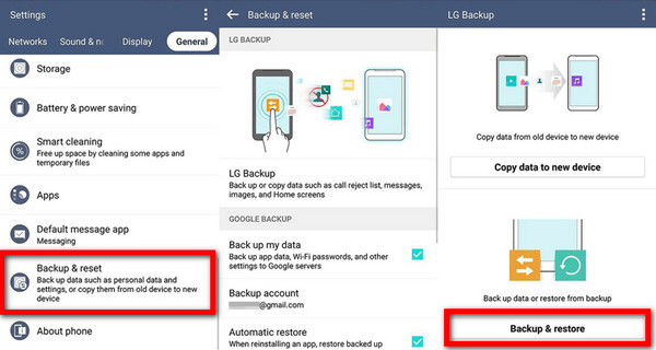 Cómo recuperar mensajes de texto eliminados del teléfono LG en la configuración