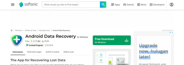 Softonic Android Data Recovery Interface