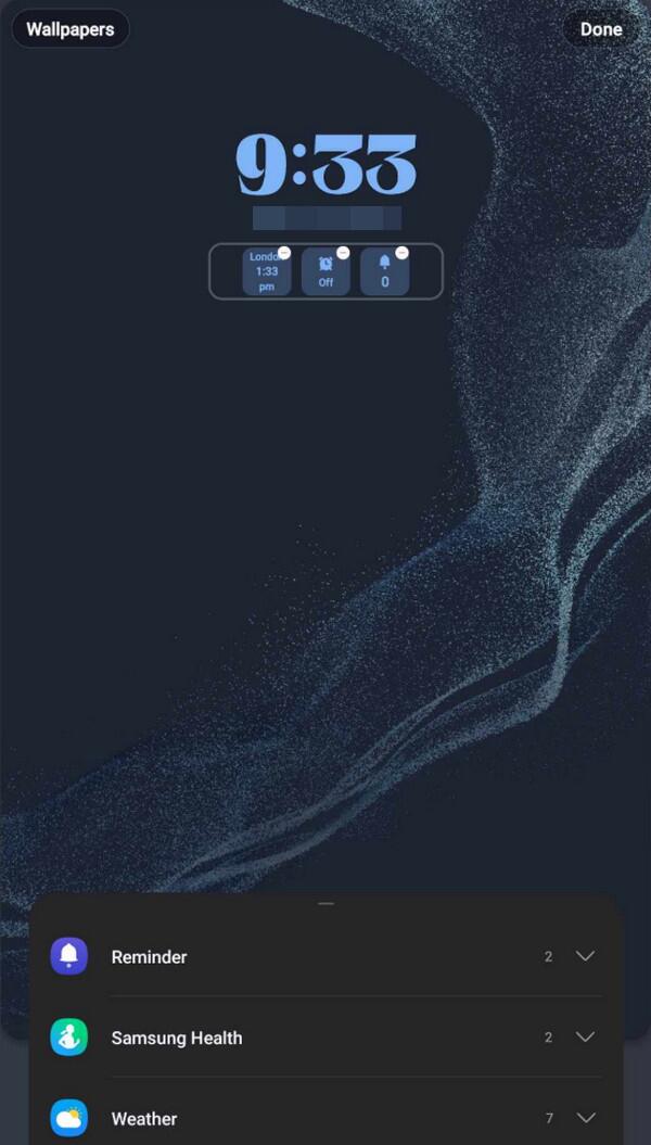 remove digets from lock screen