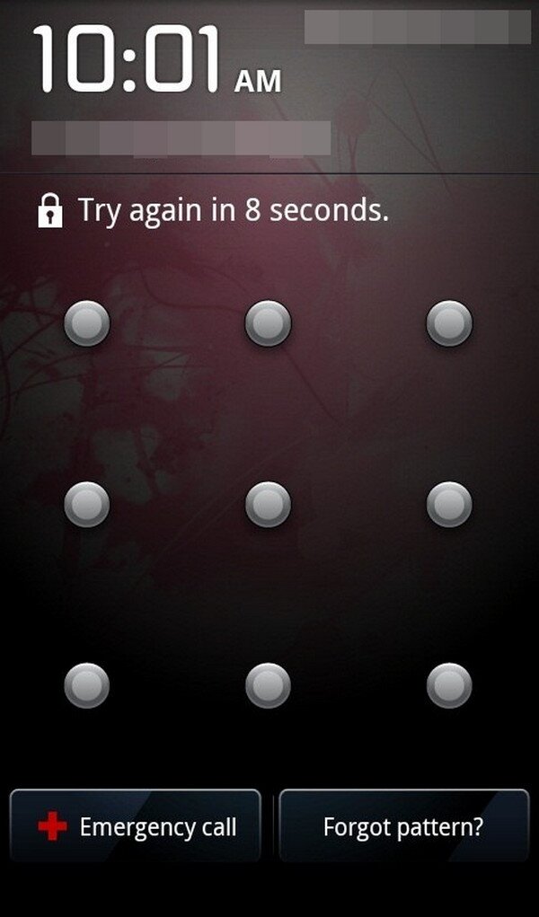 bypass lock screen using forgot pattern
