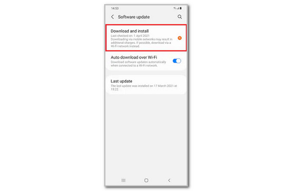 tap download and install button