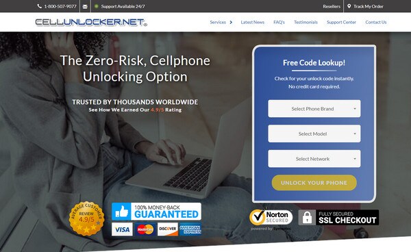 carrier unlock phone via unlocking service