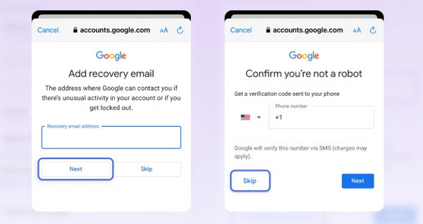 create account on iphone