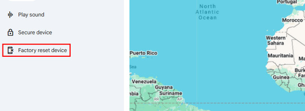 Select Factory Reset Device Button