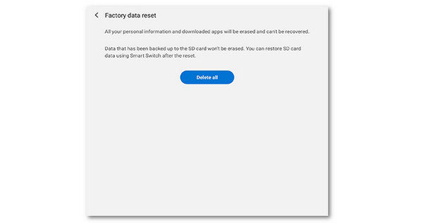 Tap Delete All Button