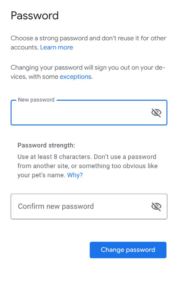 recover account on gmail app
