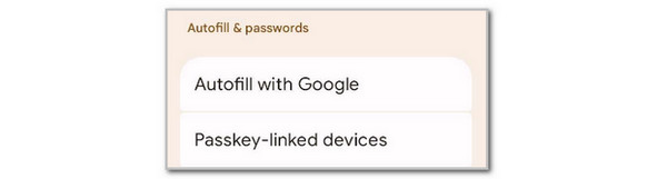 go to autofill and passwords