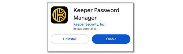 keeper password manager interface