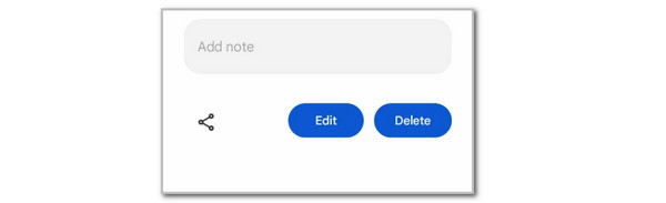 tap edit or delete button