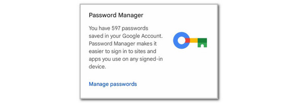 tap manage passwords button