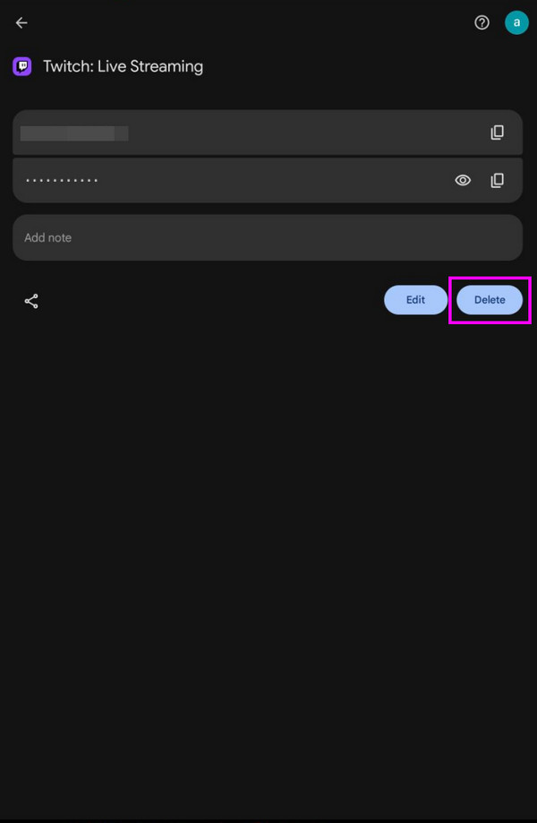 delete password from password manager