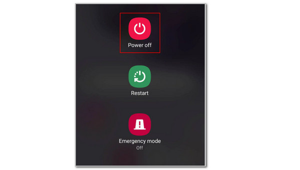 tap power off button