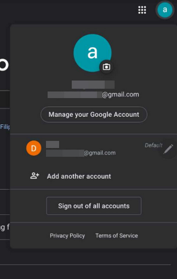 change default account on firfox
