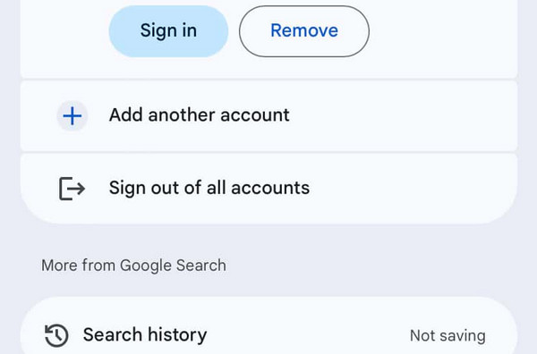 change default account on safari