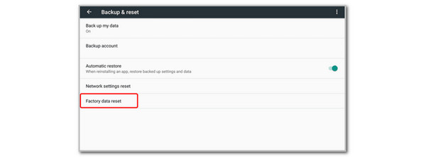 choose factory data reset