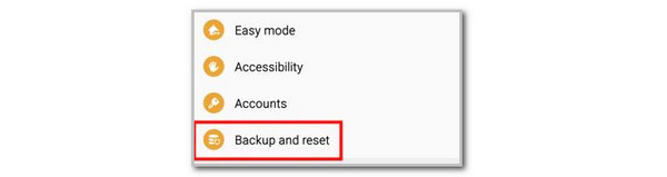 tap backup and reset button