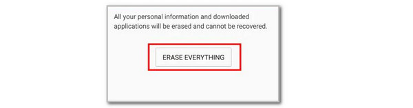 tap erase everything button